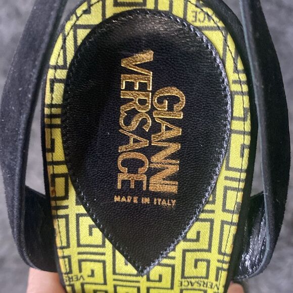 VERSACE WOMENS SHOE gianni versace by donatella Versace VINTAGE Sz 37.5 NC italy - Picture 3 of 8